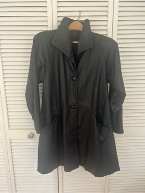 Black leather swing jacket- pure 80’s
